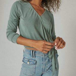 Lucky Brand- (NWT) Sandwash Surplice Top